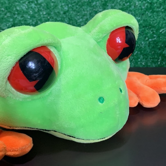 Wild Republic Europe Denmark Green Red Eyed Tree Frog 🐸 13’in - Picture 4 of 13